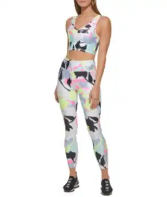 Camo floral print high waist leggings with pocket – multi