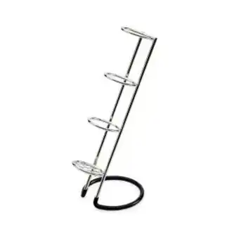 Hair iron holder, free standing, stainless steel