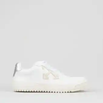Zando Utopia cross arrow lace up white sneakers offer