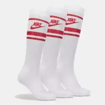Nike unisex everyday essential crew socks white/university red