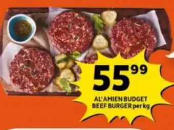 Shoprite Al'Amien Budget Beef Burger per kg offer