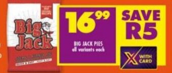 Shoprite Big Jack Pies offer
