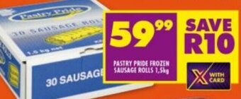 Shoprite Pastry Pride Frozen Sausage Rolls 1,5kg offer