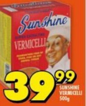 Shoprite Sunshine Vermicelli 500g offer