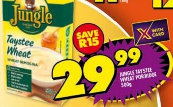 Shoprite Jungle Taystee Wheat Porridge 500g offer