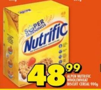 Shoprite Alpen Nutrific Wholewheat Biscuit Cereal 900g offer