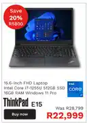 First Shop Lenovo thinkpad e15 laptop (i7) offer