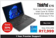 First Shop Lenovo thinkpad e15 laptop offer