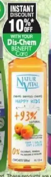 Dis-Chem Natur Vital Happy Kids Shampoo offer