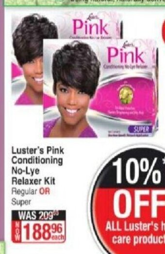 Dis-Chem Luster's Pink Conditioning No-Lye Relaxer Kit offer