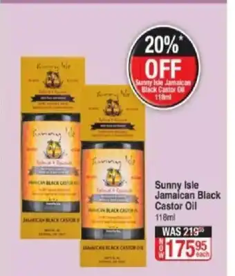 Dis-Chem Sunny Isle Jamaican Black Castor Oil 118ml offer