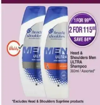 Dis-Chem Head & Shoulders Men ULTRA Shampoo 360ml offer