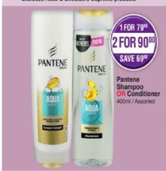 Dis-Chem Pantene Shampoo or Conditioner 400ml offer