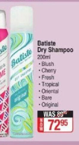 Dis-Chem Batiste Dry Shampoo 200ml offer