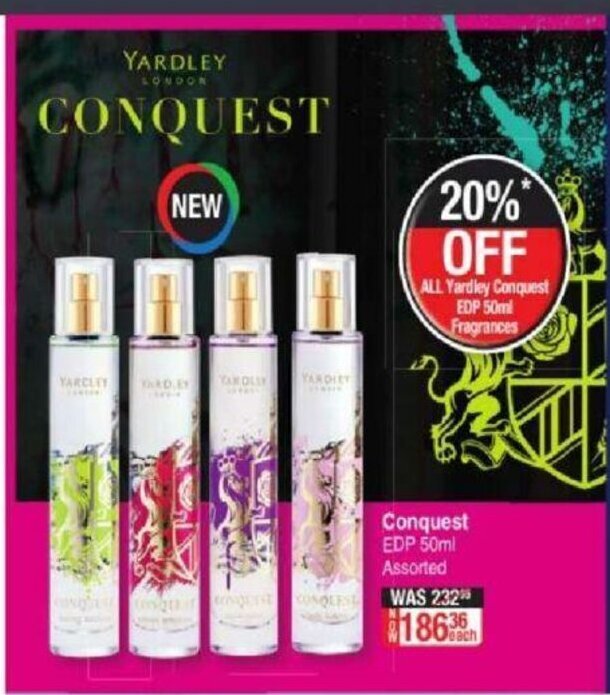 Conquest EDP 50ml Assorted offer at DisChem