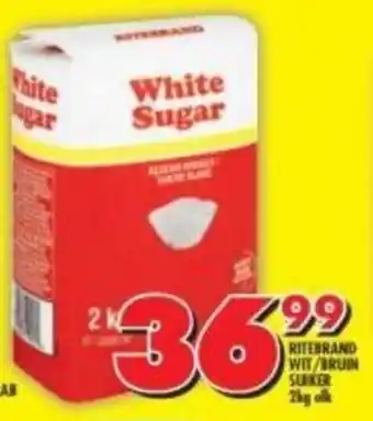 Shoprite Ritebrand Wit/Bruin Suiker 2kg offer