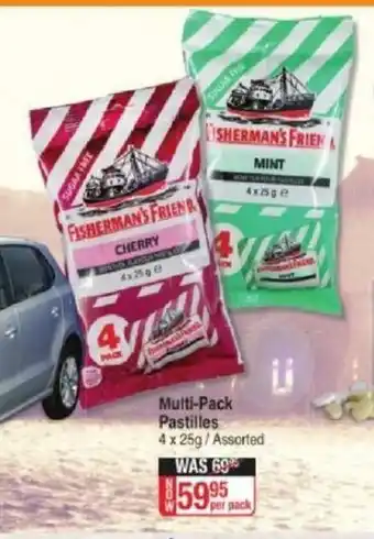 Dis-Chem Fisherman's Friend Multi-Pack Pastilles 4 x 25g offer