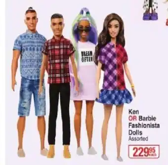 Dis-Chem Ken or Barbie Fashionista Dolls Assorted offer