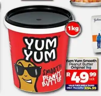 Take 'n Pay Yum Yum Smooth Peanut Butter Original 1kg offer