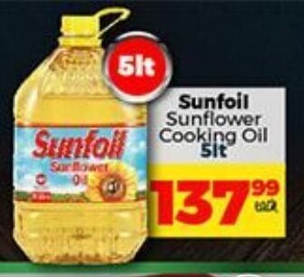 Take 'n Pay Sunfoil Sunflower Cooking Oil 5lt offer
