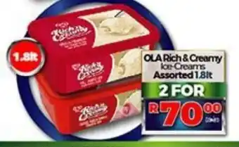 Take 'n Pay OLA Rich & Creamy Ice-Creams 1.8lt offer
