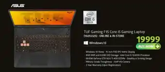 Incredible Connection ASUS - TUF Gaming F15 Core i5 Gaming Laptop - 10255325 offer
