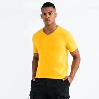 Markham Mkm mustard raw edge cross over v-neck t-shirt offer