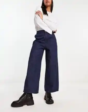 Asos Bolongaro trevor abigail paisley print high waist wide leg jeans in blue offer