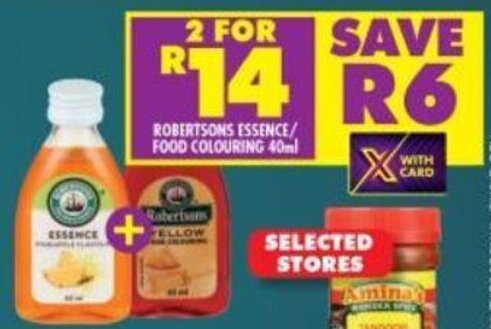 Robertsons Essence Food Colouring 40ml offer at Shoprite