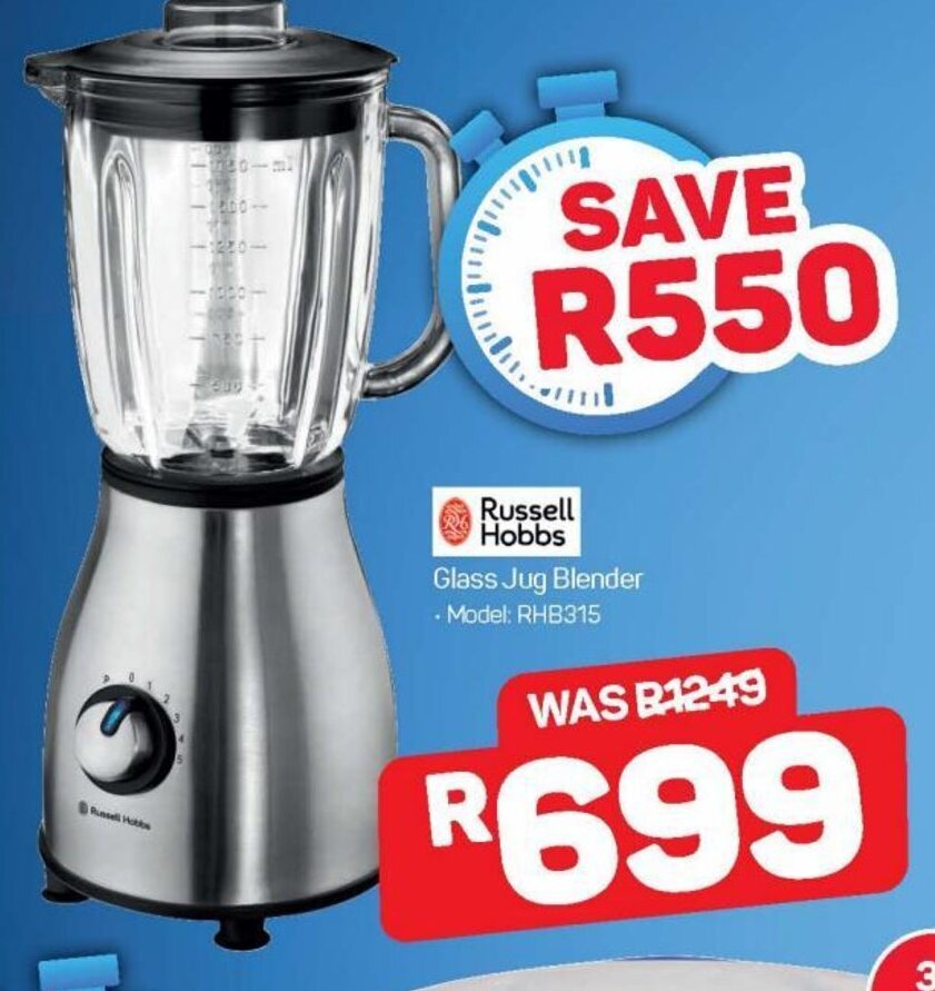 Russell Hobbs Glass Jug Blender offer at Pick n Pay