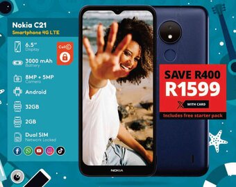 Checkers Nokia C21 Smartphone 4G LTE offer