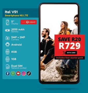 Checkers Itel V51 Smartphone 4G LTE offer