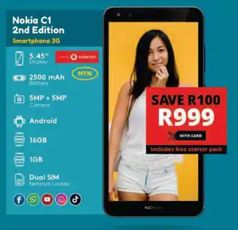 Checkers Nokia C1 2nd Edition Smartphone 3G offer