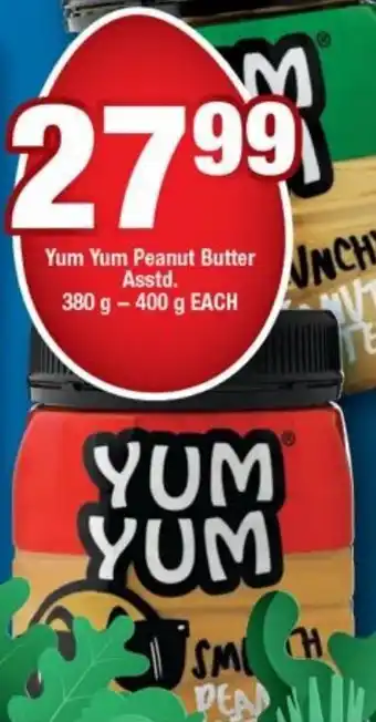 Yum Yum Peanut Butter Asstd. 380g-400g each