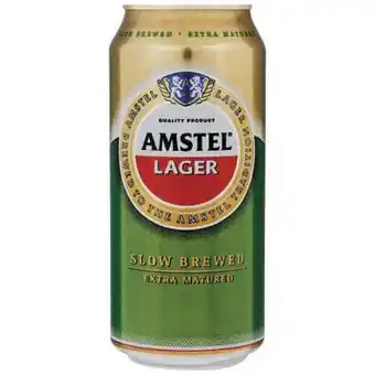 Norman Goodfellows Amstel lager can 440ml offer