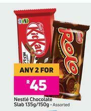 Game Nestle Chocolate Slab Assorted-For Any 2 x 135g/150g offer
