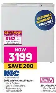 Game KIC 207L White Chest Freezer offer