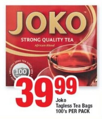 OK Value Joko Tagless Tea Bags 100's per pack offer