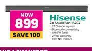 Game Hisense 2.0 Sound Bar HS204 offer