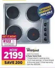 Game Whirlpool 4 Plate Solid Hobs offer