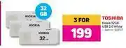 Game Toshiba Kioxia 32GB USB 2.0 White-For 3 offer