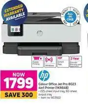Game HP Colour Office Jet Pro 8023 4In1 Printer (1KR64B) offer