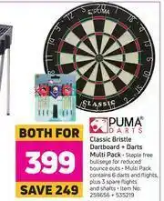 Game Puma Darts Classic Bristle Dartboard + Darts Multi Pack-For Both offer