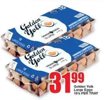 OK Liquor Golden Yolk Large Eggs 18's per tray offer