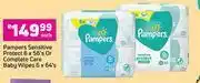 Game Pampers Sensitive Protect 6 x 56's Or Complete Care Baby Wipes 6 x 64's-Each offer