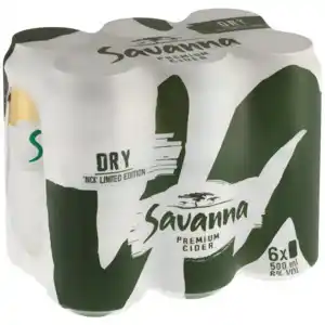 Shoprite Liquor Savanna dry premium cider limited edition cans 6 x 500ml offer