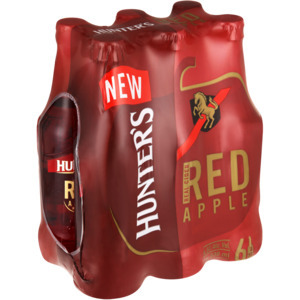 Shoprite Liquor Hunter's red apple flavoured cider bottles 6 x 330ml offer