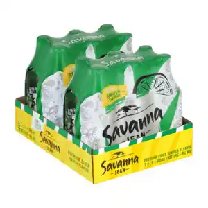 Shoprite Liquor Savanna jean juniper flavoured premium cider bottles 12 x 500ml offer
