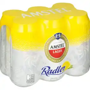 Shoprite Liquor Amstel lager radler beer with lemon juice cans 6 x 440ml offer