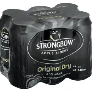 Strongbow original dry cider cans 6 x 440ml
